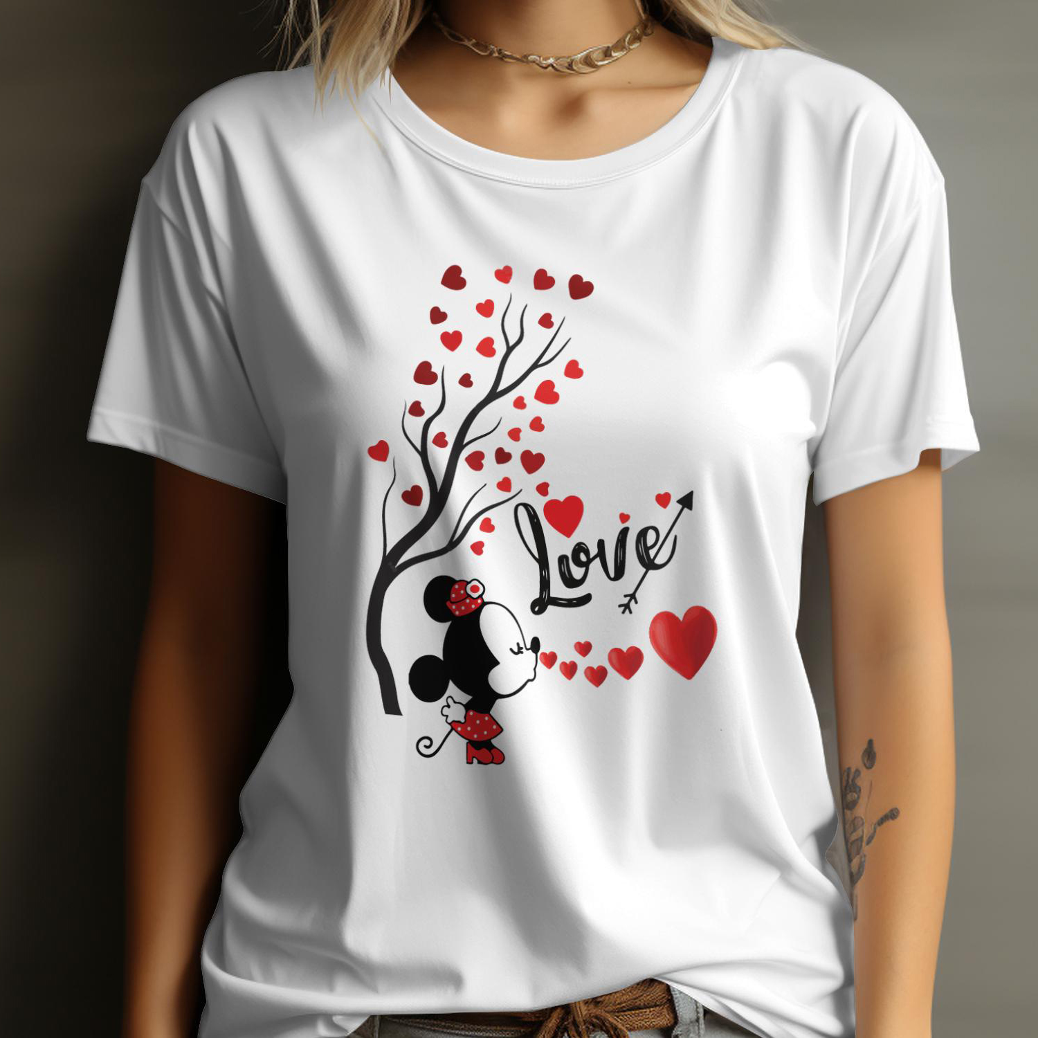 Women's Love Print T-Shirt – Casual Short Sleeve Jersey Top for Girls & Ladies | Soft & Stylish Everyday Wear
