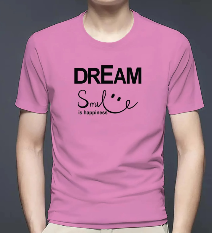 Dream smile Half Sleeve T-Shirt For Men